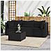 Set Divani Da Giardino 4 Pz Con Cuscini Nero In Polyrattan - Foto miniatura 1