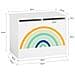 Scatola Giocattolo Per Bambini Contenitore Portagiochi Scatola Porta Giochi Con Coperchio Bianco+arcobaleno 62x40x44cm Kmb70-w - Foto miniatura 2
