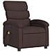 Poltrona Massaggiante Reclinabile Marrone Scuro In Tessuto - Foto miniatura 2