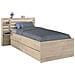Letto 90 X 190/200 Cm Con Vani Portaoggetti Naturale - Tenalia - Foto miniatura 3