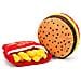 Giocattoli Per Cani Hamburdog Sandwich, Hamburger Poliestere Gomma Eva - Foto miniatura 2