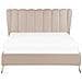 Letto Velluto Miribel 140 X 200 Cm Tortora - Foto miniatura 4