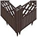 Fioriera Da Giardino Con Picchetti Marrone 43,5x43,5x43,5 Cm Pp - Foto miniatura 6
