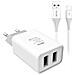 Caricabatterie 2x Usb 5v 2.1a + Cavo Micro Usb 1m Va0052micro - Foto miniatura 1