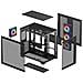 Case CG530 4F Midi ATX, ITX, micro ATX 3 Porte USB 3.2 Colore Nero (Finestrato) - Foto miniatura 3