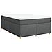 Giroletto A Molle Con Materasso Grigio Scuro 140x200cm Tessuto - Foto miniatura 2