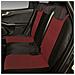 Serie Completa Coprisedili Fast&smart Tg. Grande Tess. Misto Cotone Nero/rosso - Foto miniatura 3