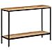 Tavolo Consolle 100x35x70 Cm In Legno Massello Di Mango Grezzo - Foto miniatura 2
