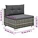 Lusso Casadino -  Set Divani Da Giardino 10 Pz Con Cuscini In Polyrattan Grigio - Foto miniatura 8