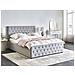 Letto Contenitore Tessuto Amiens 160 X 200 Cm Grigio Chiaro - Foto miniatura 1