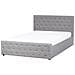 Letto Contenitore Tessuto Amiens 160 X 200 Cm Grigio Chiaro - Foto miniatura 4