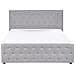 Letto Contenitore Tessuto Amiens 160 X 200 Cm Grigio Chiaro - Foto miniatura 6