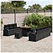 Set di Divani da Giardino  da 10 Pezzi con Cuscini Nero Polirattan Acacia, Divano da Giardino  a 2 Posti con Ripostiglio e Cuscini Nero Polirattan, Set da Giardino  da 3 Pezzi con Cuscini Nero Polirattan Acacia - Foto miniatura 3