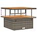 Set Divano da Giardino  9 Pezzi con Cuscini Polyrattan Grigio Acacia, Divano da Giardino  2 Posti con Cuscini Polyrattan Grigio, Set da Pranzo da Giardino  3 Pezzi con Cuscini Polyrattan Grigio Acacia - Foto miniatura 9
