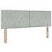Testiera  con Bottoni Crystal e Rivestimento in Velluto Grigio Chiaro 140 cm - Foto miniatura 1