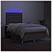 Letto a Molle con Materasso e LED Tortora 120x190 cm in Tessuto - Foto miniatura 4