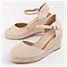 Sandalo Con Zeppa Gynny4 Beige Beige Tessuto - Foto miniatura 1