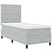 Letto a molle con materasso Grigio chiaro 80 x 200 cm Velluto - Foto miniatura 1