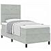 Letto a molle con materasso Grigio chiaro 80 x 200 cm Velluto - Foto miniatura 3
