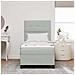 Letto a molle con materasso Grigio chiaro 80 x 200 cm Velluto - Foto miniatura 5