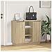 Credenza Rovere Sonoma 90 x 32 x 75 cm Legno multistrato - Foto miniatura 5
