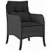 Set da Pranzo per Giardino con cuscino 5 pcs Nero Poly Rattan - Foto miniatura 6