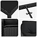 Set da Pranzo per Giardino con cuscino 5 pcs Nero Poly Rattan - Foto miniatura 9