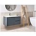 Mobile Lavabo A Parete Con Lavabo Vala 100 Cm Grigio Grafite - Foto miniatura 1