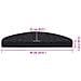 Tappetini per scale autoadesivi 30 pz 65x21x4 cm neri semicircolari grandi - Foto miniatura 8