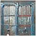 Armadio In Legno Artigianale Blu 91x38x188h - Foto miniatura 3