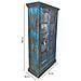 Armadio In Legno Artigianale Blu 91x38x188h - Foto miniatura 4