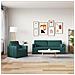 Divano 2 pcs Verde Scuro 198 x 78 x 80 cm Tessuto - Foto miniatura 3