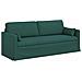 Divano 2 pcs Verde Scuro 198 x 78 x 80 cm Tessuto - Foto miniatura 5
