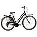 Bici Da Donna Misura 28 City Bike Bicicletta Aura21v Linea Aura Telaio In Alluminio Cambio 21v Completa Di Accessori Luci Led - 44 Nero Opaco - Foto miniatura 1