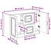 Credenza Bianco Lucido 89 x 34,5 x 57 cm Legno ingegnerizzato - Foto miniatura 8