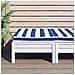 Cuscino Pallet Strisce Bianche e Blu 60x60x8 cm Tessuto Oxford - Foto miniatura 2