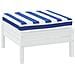 Cuscino Pallet Strisce Bianche e Blu 60x60x8 cm Tessuto Oxford - Foto miniatura 3
