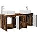 Set di Armadi da Bagno 3 pz Legno antico 53 x 35 x 63 cm - Foto miniatura 3