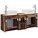 Set di Armadi da Bagno 3 pz Legno antico 53 x 35 x 63 cm - Foto miniatura 4