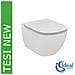 Vaso Wc Sospeso Con Sedile Slim Rallentato Tesi New T3541, Bianco - Foto miniatura 1