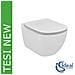 Vaso Wc Sospeso Con Sedile Slim Rallentato Tesi New T3541, Bianco - Foto miniatura 3