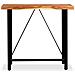 Set da Bar 5 pz in Legno Massello Acacia in Vera Pelle e Tela - Foto miniatura 3