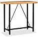 Set da Bar 5 pz in Legno Massello Acacia in Vera Pelle e Tela - Foto miniatura 7