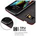 Custodia Compatibile Con Lg K10 2016 In Rosso Mela - Coperchio Protettiva Con Chiusura Magnetica, Funzione Stand E Tasca Per Le Carte - Foto miniatura 3