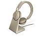 Evolve2 65 Cuffie Professionale Bluetooth con Microffono Colore Beige - Foto miniatura 1