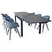 Jerri - Set Tavolo In Alluminio Cm 135/270 X 90 X 75 H Con 6 Poltrone Dynamo - Foto miniatura 1