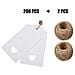 Bianco Tag 200 Pcs Regalo Tag 45 Centimetri X 95 Centimetri Favore Bella Del Cuore Della Cavit Di Nozze Tag E Price Tag Con 200 Feet Juta Spago Lunghe Per Etichette E Fai Da Te Tag - Foto miniatura 1