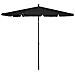 Ombrellone da Giardino con Palo 210x140 cm Nero - Foto miniatura 1