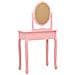 Tavolo Da Trucco Con Sgabello Rosa 65x36x128 Cm Paulownia E Mdf - Foto miniatura 4