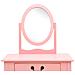 Tavolo Da Trucco Con Sgabello Rosa 65x36x128 Cm Paulownia E Mdf - Foto miniatura 6